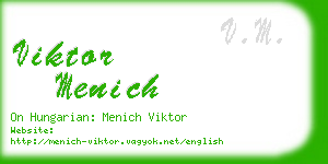 viktor menich business card